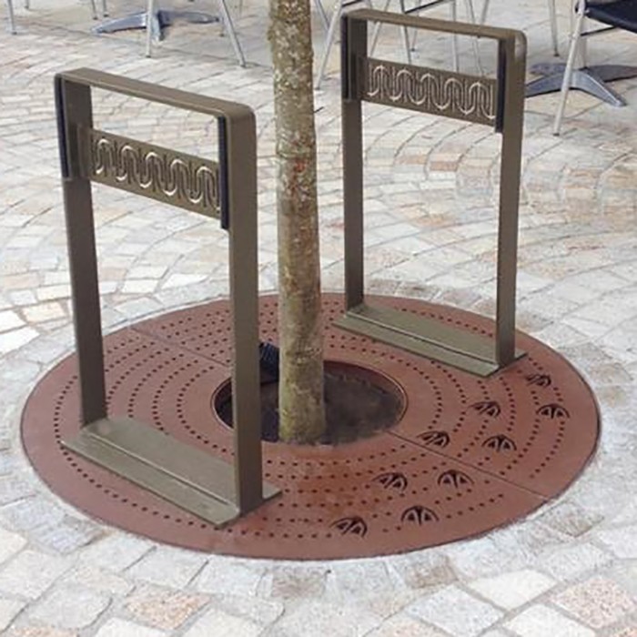 corten steel round delphinium tree grate (1)