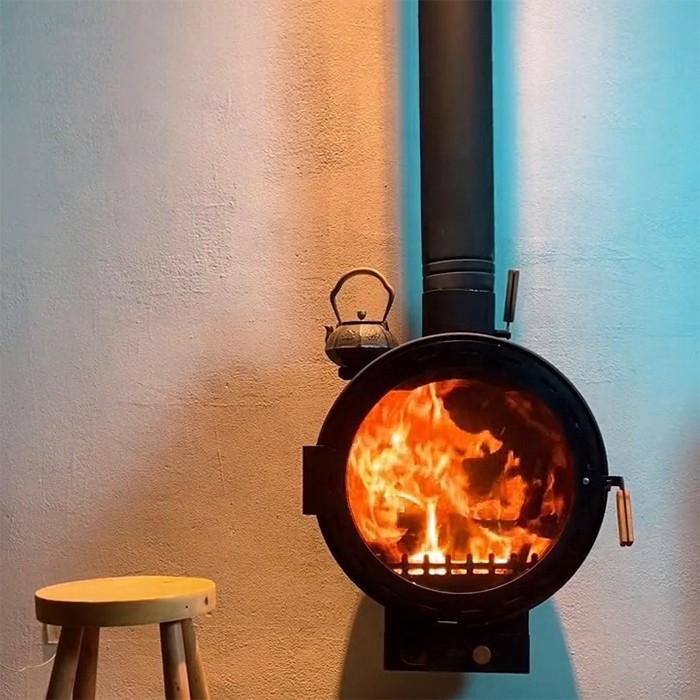 wall mounted wood burner